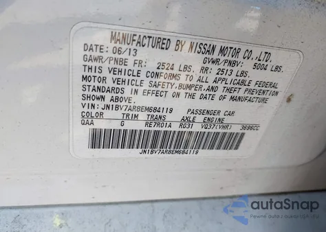 2014 Infiniti Q50 Premium from USA, damaged, VIN JN1BV7AR8EM684119